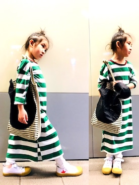 「cotton on（コットンオン）のアイテム」を使った、Tomato ✖️  Lemonさん（キッズ・120cm）の春コーディネート