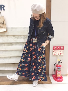 「CALINER（カリネ）のアイテム」を使った、たなさんさん（レディース・163cm）の冬コーディネート