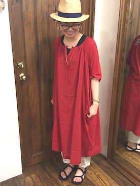 「CALINER（カリネ）のアイテム」を使った、たなさんさん（レディース・163cm）の夏コーディネート