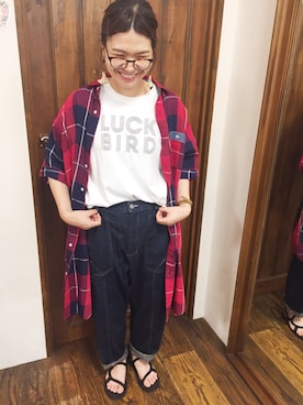 「アイテム（シャツワンピース）」を使った、たなさんさん（レディース・163cm・20代）の夏コーディネート