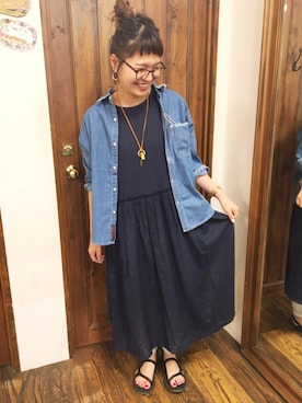 「CALINER（カリネ）のアイテム」を使った、たなさんさん（レディース・163cm）の秋コーディネート