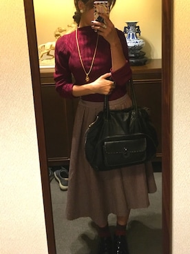 「Yves Saint Laurent（イヴサンローラン）のアイテム（アクセサリー）」を使った、asakoiさん（レディース・158cm）の秋コーディネート