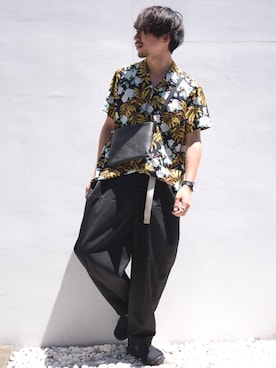 「GANRYU（ガンリュウ）のアイテム」を使った、Makoto Kawabayashiさん（メンズ・175cm）の夏コーディネート