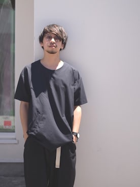 「GANRYU（ガンリュウ）のアイテム」を使った、Makoto Kawabayashiさん（メンズ・175cm）の夏コーディネート