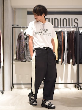 「アイテム（サンダル）」を使った、Makoto Kawabayashiさん（メンズ・175cm・20代）の夏コーディネート