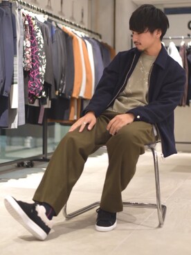 「STUDIOUS（ステュディオス）のアイテム（ブルゾン）」を使った、Makoto Kawabayashiさん（メンズ・175cm）の夏コーディネート