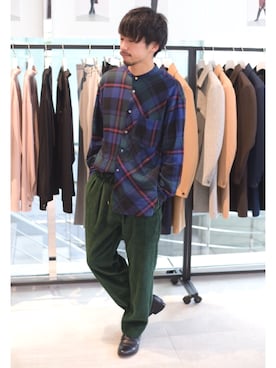 「STUDIOUS（ステュディオス）のアイテム（パンツ）」を使った、Makoto Kawabayashiさん（メンズ・175cm）の夏コーディネート