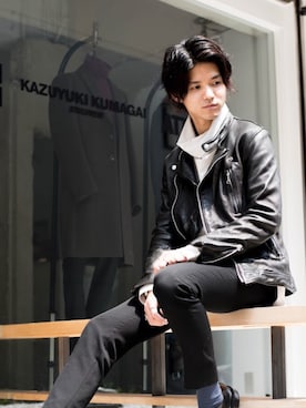 「ATTACHMENT（アタッチメント）のアイテム」を使った、Makoto Kawabayashiさん（メンズ・175cm）の夏コーディネート