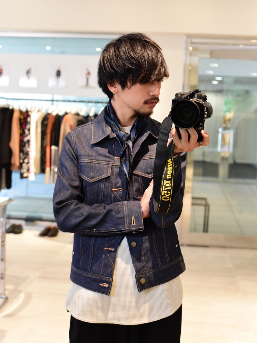 ミハラヤスヒロ FIT ストーンプリント スカーフ FIT MIHARAYASUHIRO（フィットミハラヤスヒロ）の「【FIT】ストーン