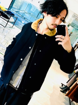 「FACTOTUM（ファクトタム）のアイテム（ブルゾン）」を使った、Makoto Kawabayashiさん（メンズ・175cm）の秋コーディネート