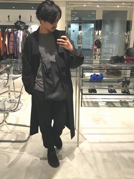 「アイテム（バングル/リストバンド）」を使った、Makoto Kawabayashiさん（メンズ・175cm・20代）の秋コーディネート