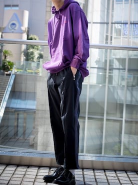 「MYne（マイン）のアイテム（パーカー）」を使った、Makoto Kawabayashiさん（メンズ・175cm）の秋コーディネート