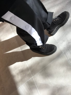 「MYne（マイン）のアイテム（その他パンツ）」を使った、Makoto Kawabayashiさん（メンズ・175cm）の冬コーディネート