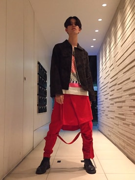 「UNDERCOVER（アンダーカバー）のアイテム（ブルゾン）」を使った、だっつ/DAttSUさん（メンズ・177cm）の秋コーディネート