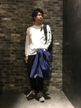 「RAGEBLUE（レイジブルー）のアイテム（マウンテンパーカー）」を使った、五月女さん（メンズ・172cm）の春コーディネート