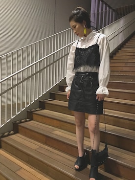 「アイテム（ピアス（両耳用））」を使った、あいみさん（レディース・158cm・20代）の春コーディネート