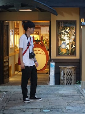 「アイテム（バングル/リストバンド）」を使った、Ryotaroさん（メンズ・174cm・20代）の夏コーディネート