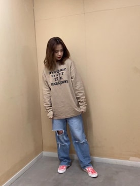 「でにむ」｜「アイテム（スリッポン）」を使った、madokaさん（レディース・158cm）の春コーディネート