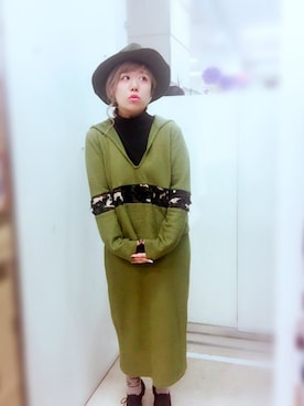 「Rccat（アールシーキャット）のアイテム（シューズ）」を使った、ア オ ピ ♩さん（レディース・153cm）の冬コーディネート