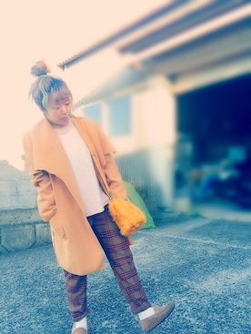 「Rccat（アールシーキャット）のアイテム（ジャケット/アウター）」を使った、ア オ ピ ♩さん（レディース・153cm）の冬コーディネート