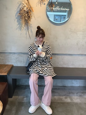 「NIKE AIR MAX 2 STRONG（ナイキエアマックス2ストロング）のアイテム」を使った、まぐ🐥さん（レディース・156cm）の春コーディネート