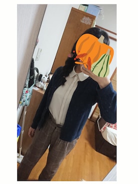 「Ank Rouge（アンクルージュ）のアイテム（パンツ）」を使った、中央さん（レディース・152cm）の秋コーディネート