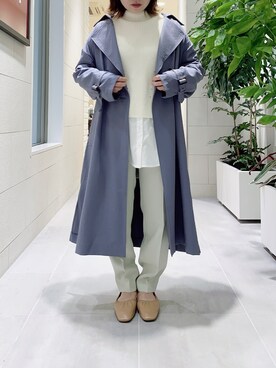 「URBAN RESEARCH（アーバンリサーチ）のアイテム（トレンチコート）」を使った、08smyさん（レディース・154cm）の冬コーディネート