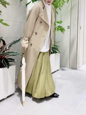 「URBAN RESEARCH（アーバンリサーチ）のアイテム（トレンチコート）」を使った、08smyさん（レディース・154cm）の春コーディネート