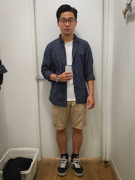 「Bread & Boxersのアイテム」を使った、bomber996さん（メンズ・168cm）の夏コーディネート