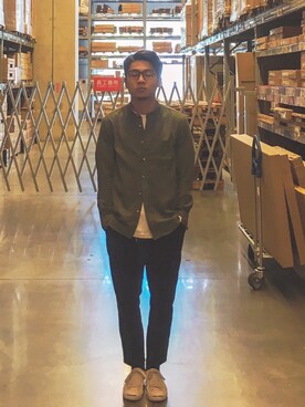 「Bread & Boxersのアイテム」を使った、bomber996さん（メンズ・168cm）の夏コーディネート