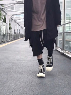 「RickOwensDRKSHDW」｜囍さん（メンズ・174cm）の秋コーディネート
