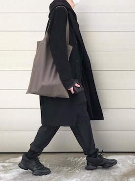 「RICK OWENS」｜「アイテム（財布/小物）」を使った、囍さん（メンズ・174cm）の冬コーディネート