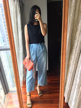 「working style」｜「アイテム（オールインワン・サロペット）」を使った、微博@Hi- -樱桃小丸子さん（レディース・167cm）の秋コーディネート
