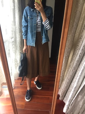「working style」｜「アイテム（スリッポン）」を使った、微博@Hi- -樱桃小丸子さん（レディース・167cm）の秋コーディネート
