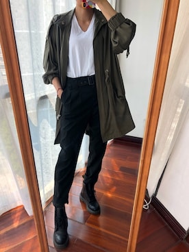 「suncoo paris（スンクーパリ）のアイテム（ジャケット/アウター）」を使った、微博@Hi- -樱桃小丸子さん（レディース・168cm）の秋コーディネート