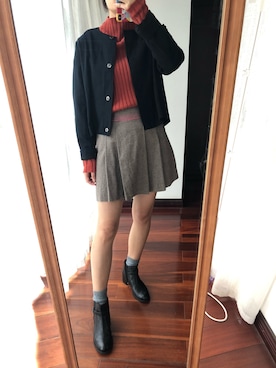 「suncoo paris（スンクーパリ）のアイテム（テーラードジャケット）」を使った、微博@Hi- -樱桃小丸子さん（レディース・167cm）の秋コーディネート