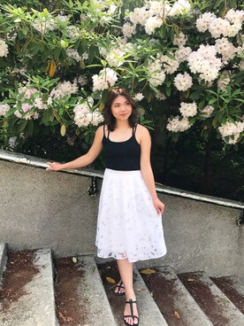 「FRANCESCA（フランチェスカ）のアイテム」を使った、Hamy Huynhさん（レディース・168cm）の夏コーディネート