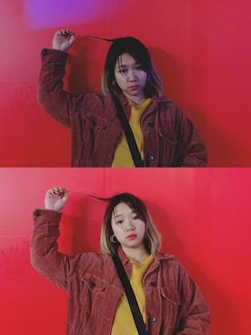 「ZARA（ザラ）のアイテム（パンツ、その他）」を使った、忷弟_钟w倪さんの春コーディネート