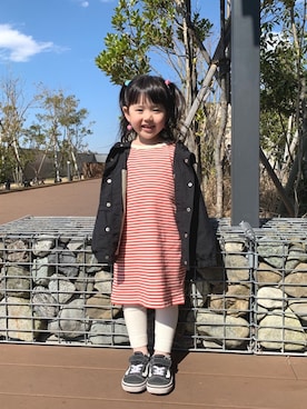 「quoti use fith（クゥオティ　ユース　フィス）のアイテム（マウンテンパーカー）」を使った、sk_0914さん（キッズ・100cm）の春コーディネート