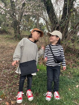 「お揃い」｜「アイテム（その他）」を使った、sk_0914さん（キッズ・100cm）の春コーディネート