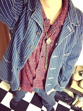 「galcia（ガルシア）のアイテム」を使った、kenkoba_styleさん（メンズ・169cm）の秋コーディネート