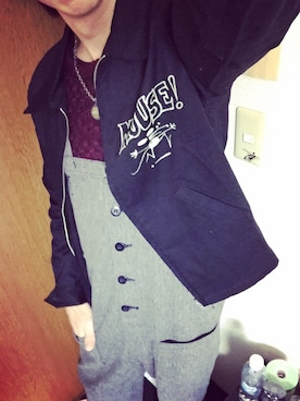 「BLACK SIGN（ブラックサイン）のアイテム（オールインワン・サロペット）」を使った、kenkoba_styleさん（メンズ・169cm）の秋コーディネート