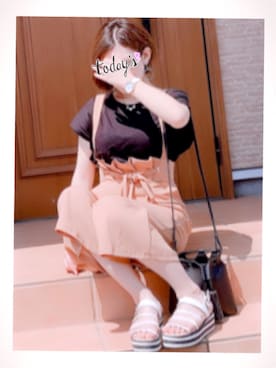 「ANAP（アナップ）のアイテム（オールインワン・サロペット）」を使った、maaa31yuoさん（レディース・155cm）の夏コーディネート