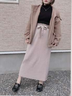 「SpRay PREMIUM（スプレイプレミアム）のアイテム（スカート）」を使った、maaa31yuoさん（レディース・155cm）の冬コーディネート