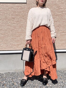 スカート オレンジ系 を使った 春コーデ の人気ファッションコーディネート Wear