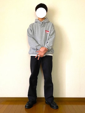「FREAK'S STORE（フリークスストア）のアイテム（パーカー、グレー系）」を使った、Kitさん（メンズ・162cm）の春コーディネート