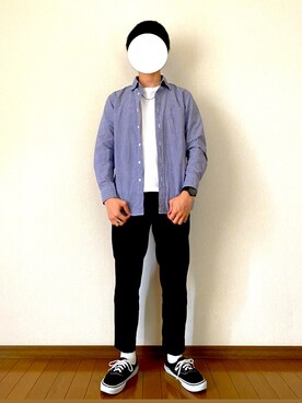 「ストーンマーケットのアイテム（ネックレス、シルバー系）」を使った、Kitさん（メンズ・162cm）の春コーディネート