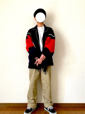 「NIKE（ナイキ）のアイテム（ナイロンジャケット、ブラック系）」を使った、Kitさん（メンズ・162cm）の春コーディネート