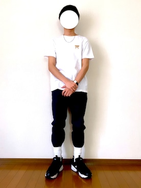 「ストーンマーケットのアイテム（ネックレス、シルバー系）」を使った、Kitさん（メンズ・162cm）の春コーディネート