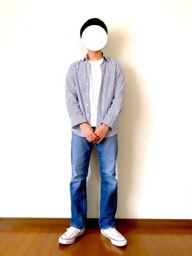 「UNIQLO（ユニクロ）のアイテム（シャツ/ブラウス、その他）」を使った、Kitさん（メンズ・162cm）の春コーディネート